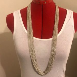Silver multi chain necklace